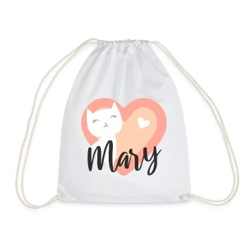 Mary Nom Prénom Chaton - Sac de sport léger - blanc - Devant