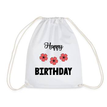 JAHRESTAG. ALLES GUTE ZUM GEBURTSTAG!. ALLES GUTE ZUM GEBURTSTAG!. - Turnbeutel - Weiß - Vorne