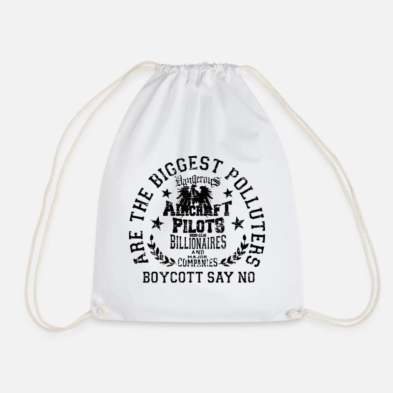 Bold and Unique, Black - Drawstring Bag - white