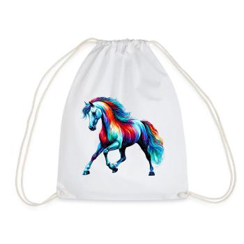 Cheval - Sac de sport léger - blanc - Devant