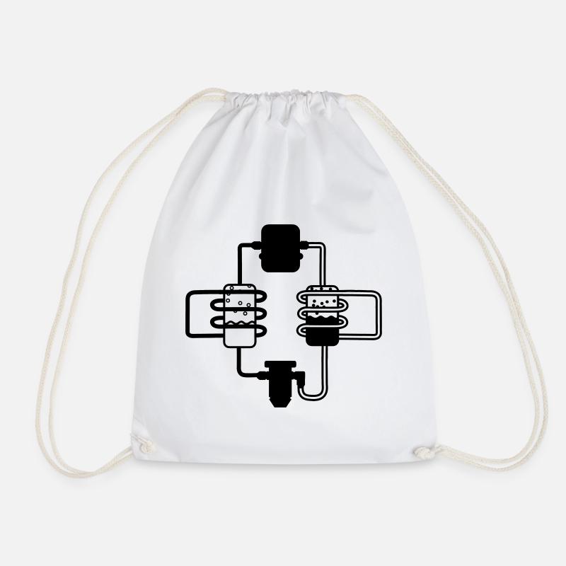 Heat pump - Drawstring Bag - white