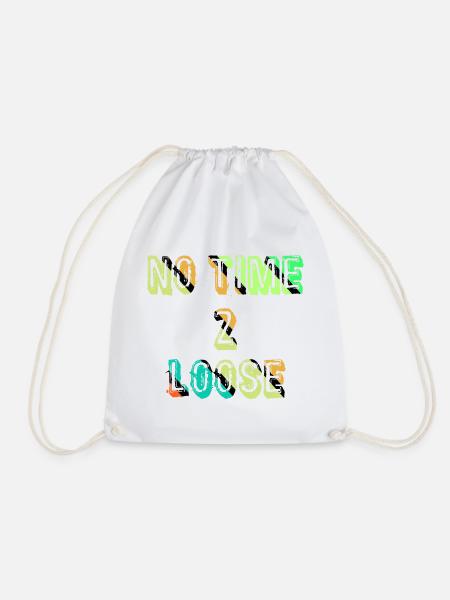 No time to waste - Drawstring Bag - white