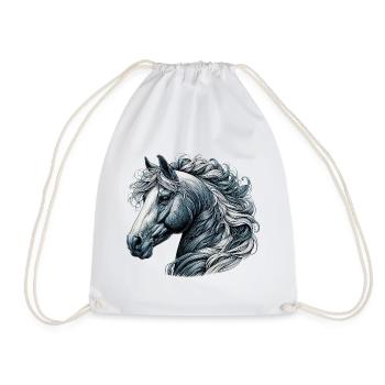 Cheval - Sac de sport léger - blanc - Devant