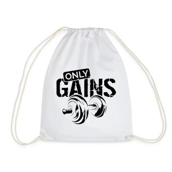 ne gagne que des poids de remise en forme musculation - Sac de sport léger - blanc - Devant