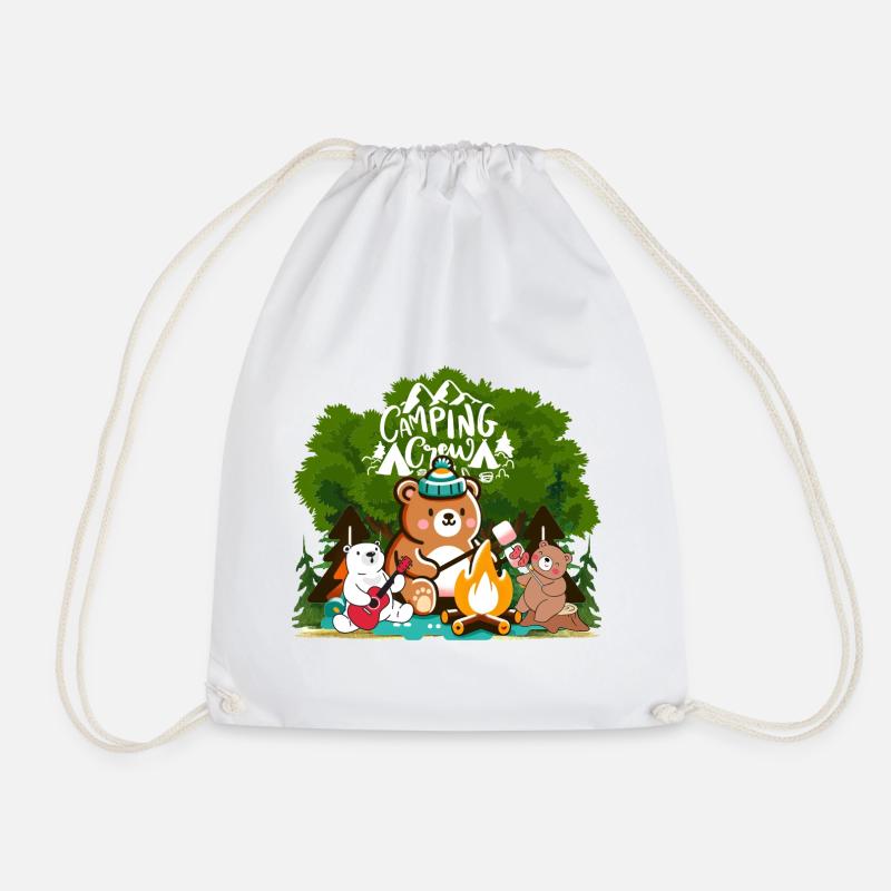 Camping crew - Drawstring Bag - white