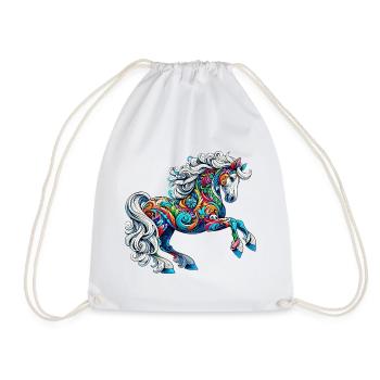 Cheval - Sac de sport léger - blanc - Devant