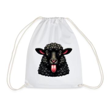 Famille rebelle, le mouton noir fait la langue - Sac de sport léger - blanc - Devant