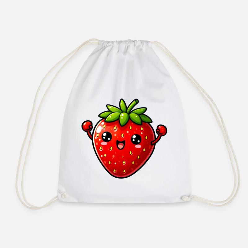Erdbeeren Erdbeeren - Turnbeutel - Weiß