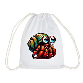Hermit crab - Drawstring Bag - white - Front