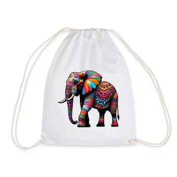 Éléphant - Sac de sport léger - blanc - Devant