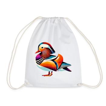 Canard mandarin - Sac de sport léger - blanc - Devant