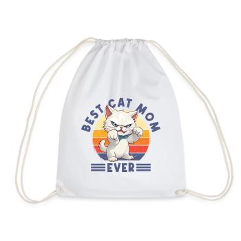 Chat Meilleur chat maman jamais Chat Maman Drôle Dicton - Sac de sport léger - blanc - Devant