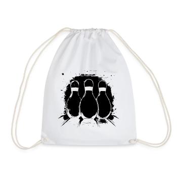 Bowling Graphics - Drawstring Bag - white - Front