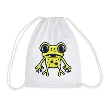 Frog Halloween Comic Funny - Drawstring Bag - white - Front