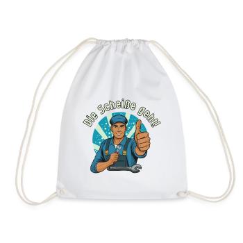 Mécanique du motif pouce levé, enfin ça marche - Sac de sport léger - blanc - Devant