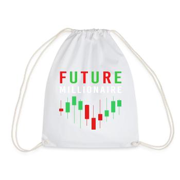 Trading Finanzen Aktien Geld Bitcoin Kapital - Turnbeutel - Weiß - Vorne