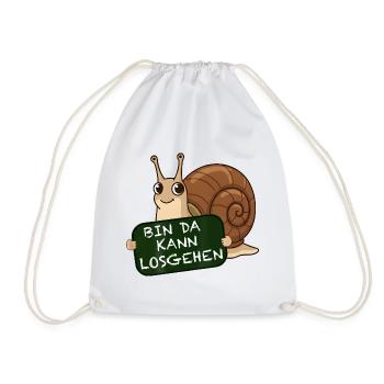 Escargot drôle, je suis là, je peux dire - Sac de sport léger - blanc - Devant