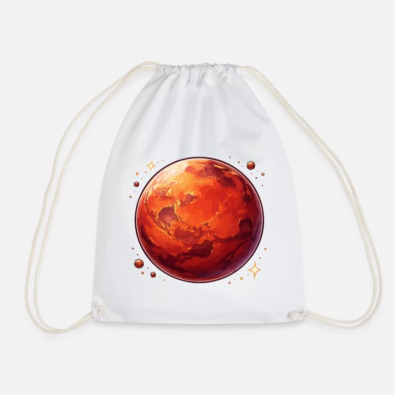 Roter Planet Mars kosmische Illustration - Turnbeutel - Weiß