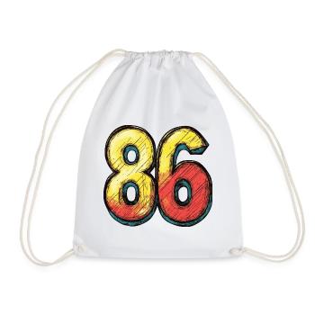 86 Nombre Coloré - Sac de sport léger - blanc - Devant