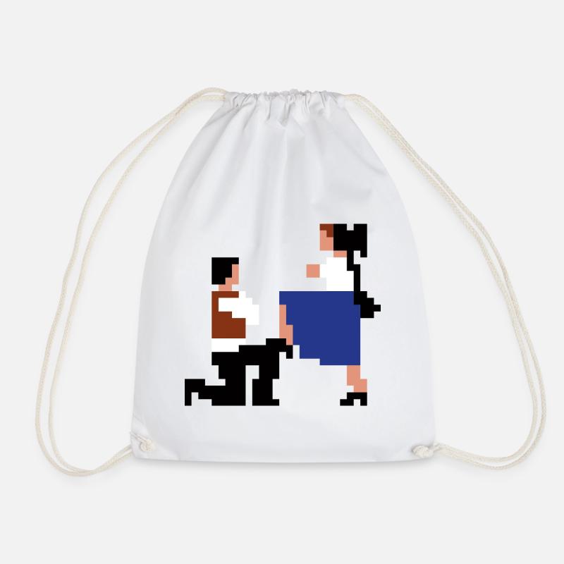 Šij, luby šewco šij... - Drawstring Bag - white