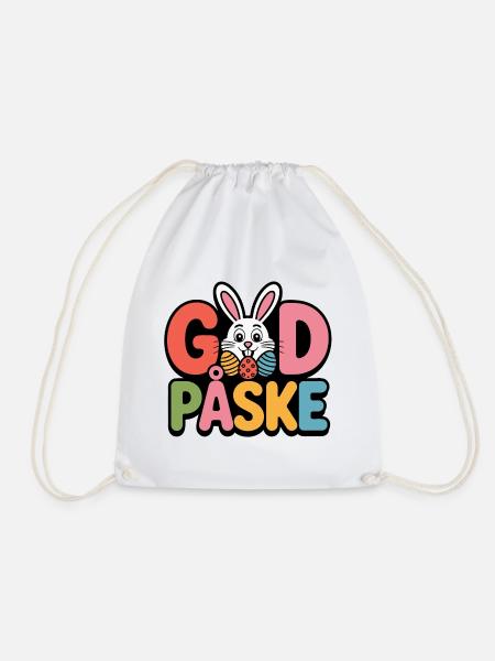 Fröhliche Ostern – Humor - Turnbeutel - Weiß