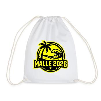 Malle 2026 Beach Palm Trees - Drawstring Bag - white - Front