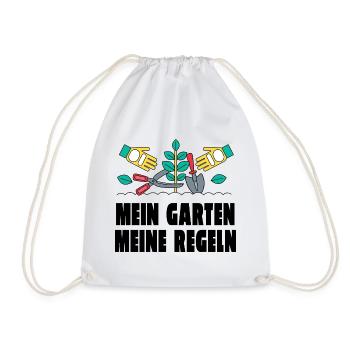 Mein Garten Shirt - Turnbeutel - Weiß - Vorne