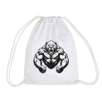 Grizzly Bear Workout - Drawstring Bag - white - Front