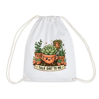 Talk dirt to me, honey - Drawstring Bag - white - Front