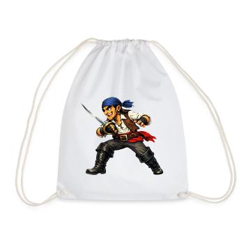 Pirate combattant - Sac de sport léger - blanc - Devant