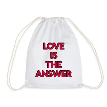 L’amour est la réponse : Rouge audacieux - Sac de sport léger - blanc - Devant