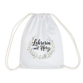 Lehrerin mit Herz - Turnbeutel - Weiß - Vorne