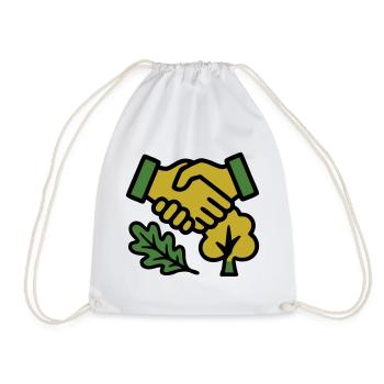 Poignée de main Logo de la Forêt Naturelle - Sac de sport léger - blanc - Devant