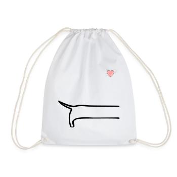 Dos de chien minimaliste - Sac de sport léger - blanc - Devant