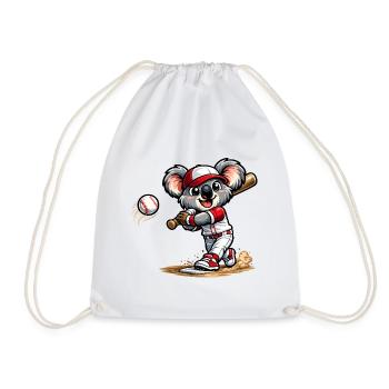 Koala Baseball - Turnbeutel - Weiß - Vorne