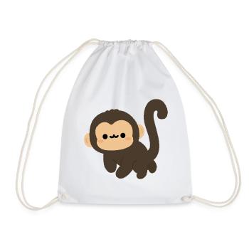 Spider Monkey Cartoon Charm - Turnbeutel - Weiß - Vorne