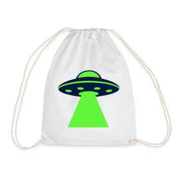 Ufo Alien Raumschiff Grafik - Turnbeutel - Weiß - Vorne