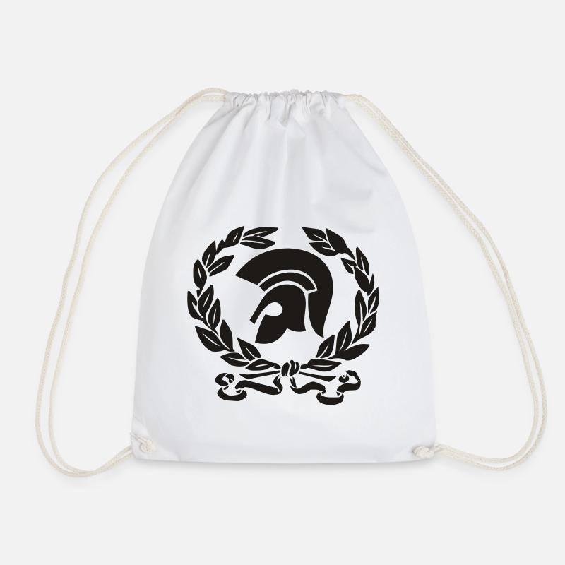 Troy wreath - Drawstring Bag - white