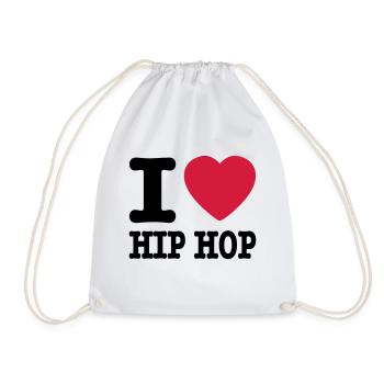 I love hiphop / I heart hiphop - Sac de sport léger - blanc - Devant