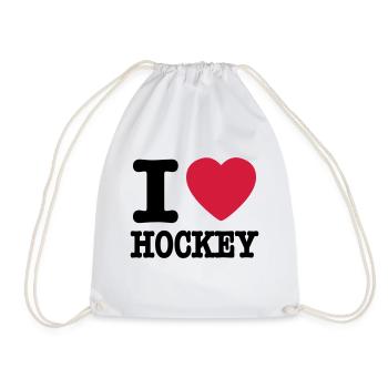 i love hockey - Turnbeutel - Weiß - Vorne