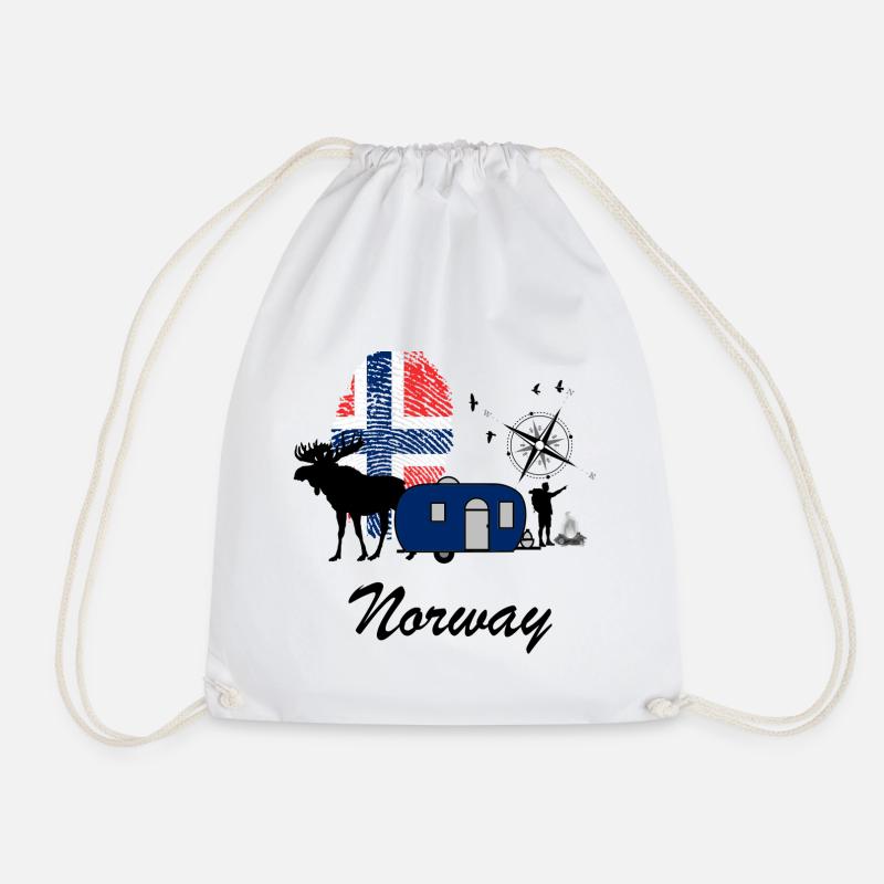 Norwegen Reise Liebe Norway Geschenk Idee schwarz - Turnbeutel - Weiß