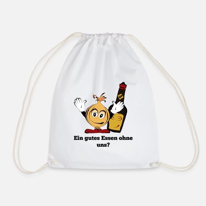 Enjoy your meal - Drawstring Bag - white