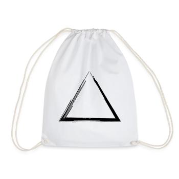 Triangle Grunge Shape Tribal Symbol - Drawstring Bag - white - Front