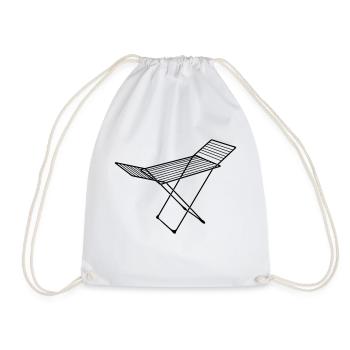 clotheshorse_s1 - Drawstring Bag - white - Front