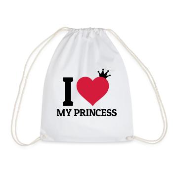 I love my Princess - Turnbeutel - Weiß - Vorne