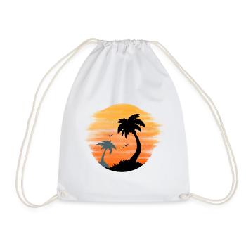 Palmiers, soleil et vacances ! - Sac de sport léger - blanc - Devant