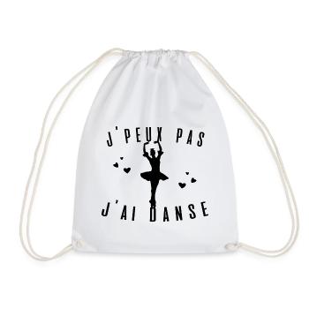J peux pas j ai danse ballet idée cadeau tshirt - Sac de sport léger - blanc - Devant