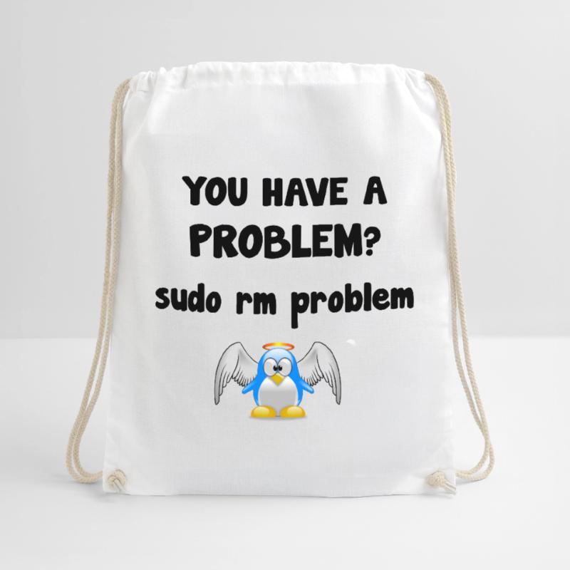 Linux Penguin Programmer Gift Drawstring Bag
