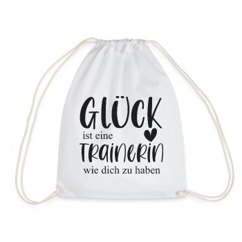 Trainerin Bedanken Geschenk Glück Abschied - Turnbeutel - Weiß - Vorne