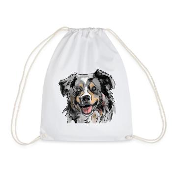 Australian Shepherd - Turnbeutel - Weiß - Vorne